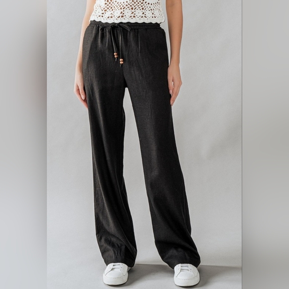 #28 SALE 🛑S, L CHIC & FABULOUS Linen Pants w/Drawstring - Picture 6 of 6